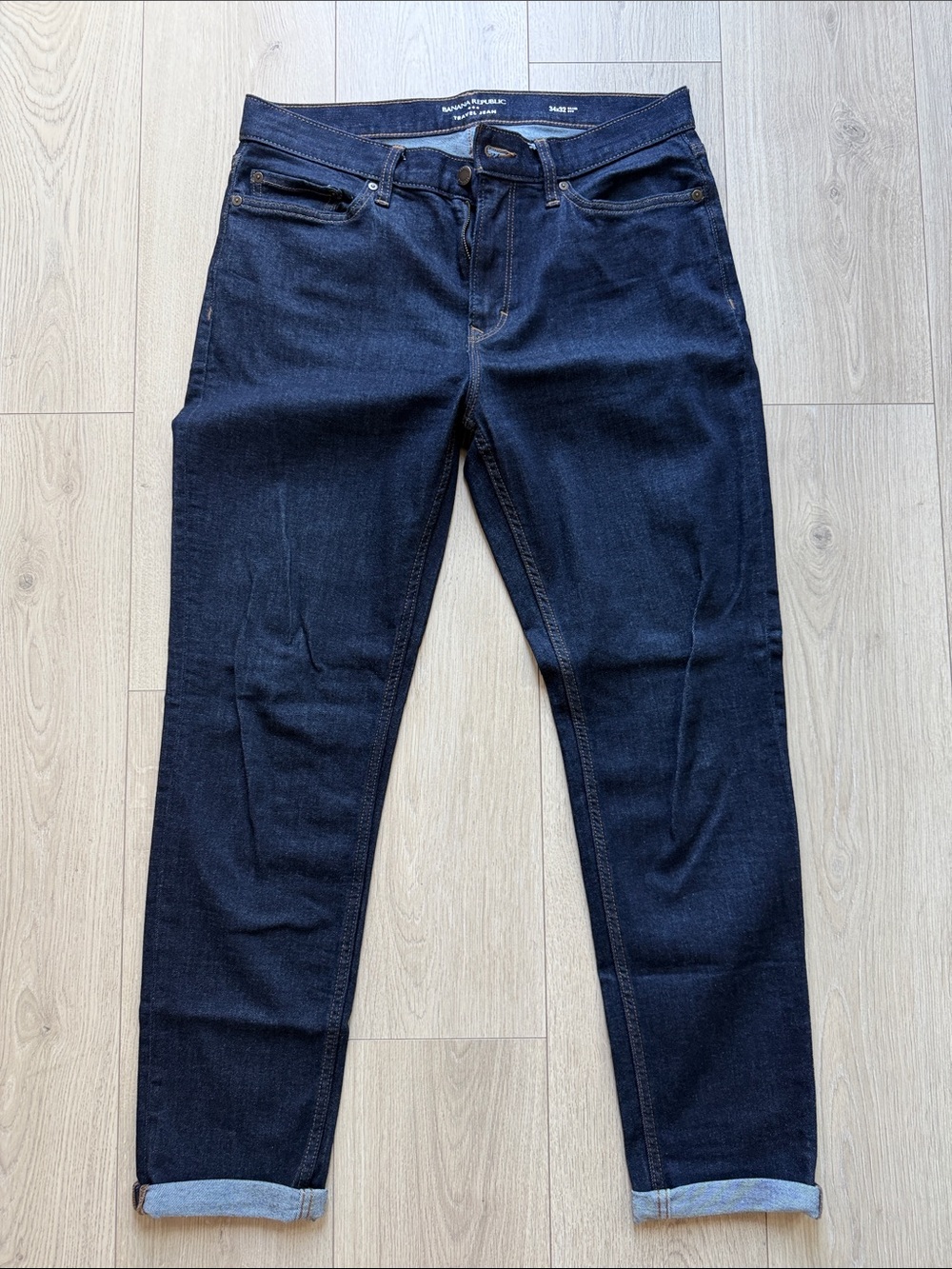 Banana Republic Dark Blue Men’s Travel Jeans a 34x32 Slim Fit